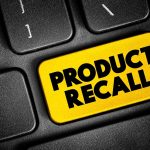 Black keyboard with "Product Recall" yellow key.