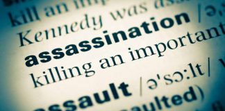 Dictionary entry for assassination highlighting definition and pronunciation