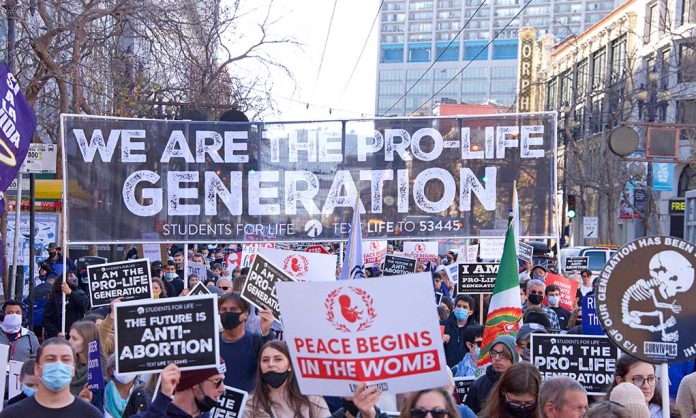 1901403496 featured image Prolife march with large banner and signs
