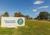 Federal Aviation Administration sign on green lawn