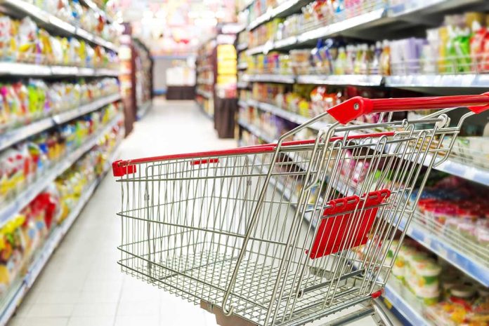 171787895 featured image Empty shopping cart in grocery store aisle