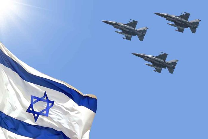 1965607009 featured image Israeli flag with three fighter jets in flight