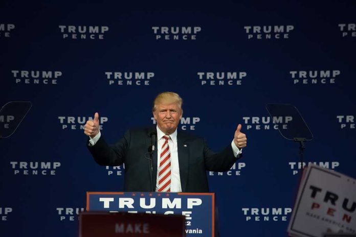487546267 featured image Man giving thumbs up at Trump Pence rally