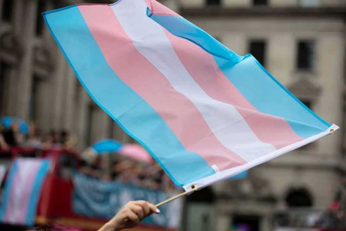1449773558 featured image Transgender flag waving in a crowded street