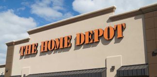 The Home Depot storefront with logo.