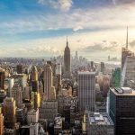 New York City skyline with Empire State Building.