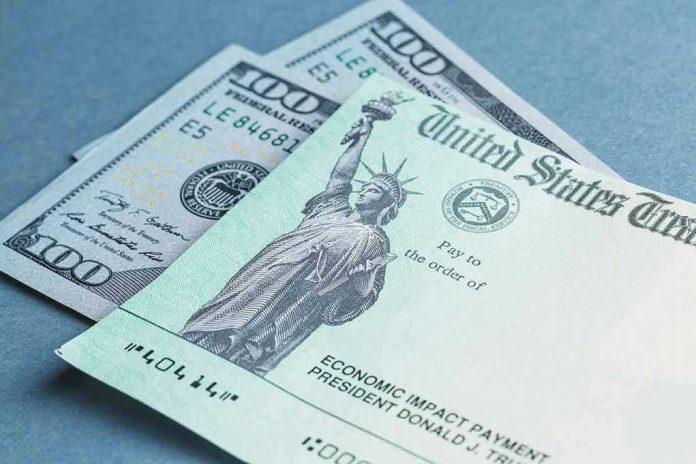 1866626884 $100 bill and U.S. Treasury check.