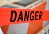 Red tape with the word Danger printed.