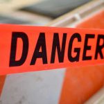 Red tape with the word Danger printed.