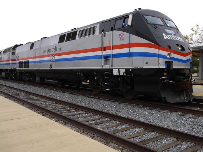 shutterstock_89197912.jpg Amtrak locomotive parked at a railway station