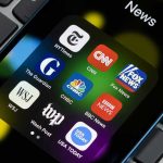 BBC Admits DEFRAUDING Trump – Billion Dollar Showdown News app icons on a smartphone screen.