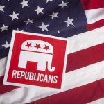 BETRAYAL Accusation Rocks Republicans – Trump Goes Berserk! Republican symbol on American flag background.