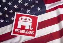 BETRAYAL Accusation Rocks Republicans – Trump Goes Berserk! Republican symbol on American flag background.