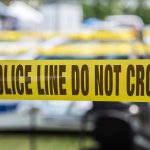 HORRIFIC Murder After Cop Steals Fentanyl Yellow police line tape with Do Not Cross.