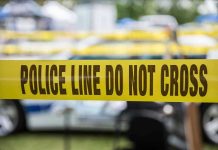 HORRIFIC Murder After Cop Steals Fentanyl Yellow police line tape with Do Not Cross.