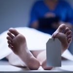 SHOCKING Autopsy Creates Media Frenzy A deceased body on a table with a tag on the foot, and a medical professional in the background