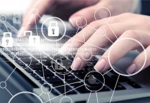 MASSIVE Privacy Breach Triggers UK Outrage Hands typing with cybersecurity icons overlay.