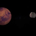 Mars Colonization: The Microbial Game-Changer A depiction of Mars and its moon in outer space