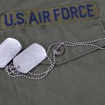 Arizona Democrat ATTACKS Dead Air Force Hero Close-up of a U.S. Air Force uniform with dog tags