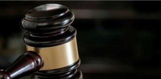 Close-up of a judges gavel.