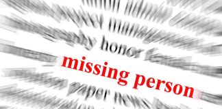 Hundreds VANISHED—Government Knew and Did NOTHING Text graphic highlighting missing person in red among blurred words