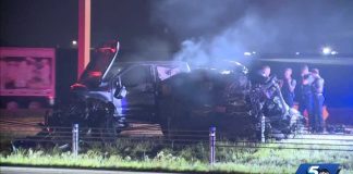 Four dead, one critically injured after fiery wrong-way crash on I-40
