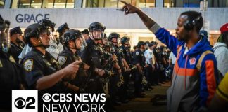 Knicks Celebrations and the Smashed Cop Car Knicks fans clash with NYPD as fights break out near Bryant Park watch party
