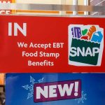 store door sign indicating EBT SNAP acceptance