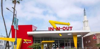 Hero Story Unravels at In-N-Out In-N-Out Burger restaurant exterior with red and yellow design
