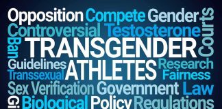 Word cloud on transgender athletes debate