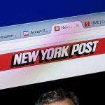 Web browser showing New York Post website header