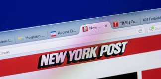 Web browser showing New York Post website header