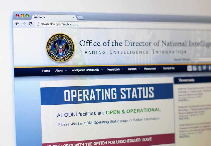 Webpage showing government agency site with operating status notice