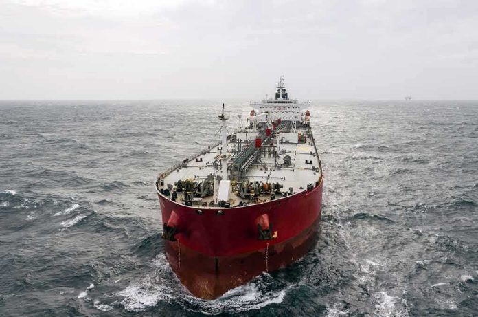 oil tanker ship at sea