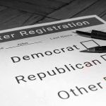 Voter registration form with green check on Other option