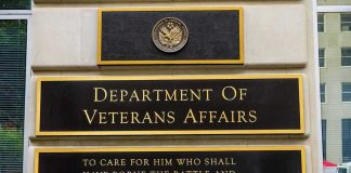 Department of Veterans Affairs building sign