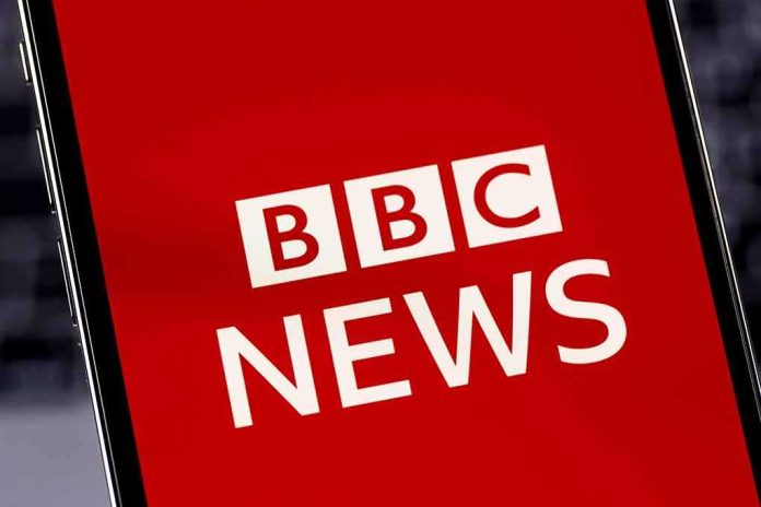 BBC News logo on a smartphone screen