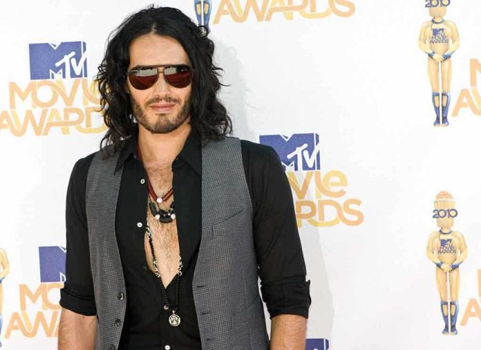 Russell Brand on the red carpet at an awards event